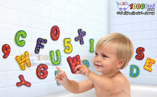 حروف و اعداد چسبانکی مخصوص حمام کودک Nuby